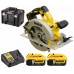 DeWALT DCS570P2 Aku kotoučová pila XR (18V/2x5,0Ah/184mm) kufr Tstak