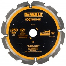 DeWALT DT1474 Pilový kotouč 250 x 30 mm, 12 zubů na cementovláknité desky