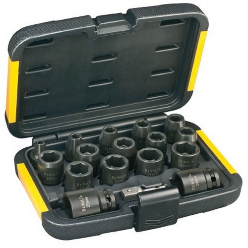 DeWALT DT7506 sada pro rázové utahováky 1/2", 17-dílná sada hlvic