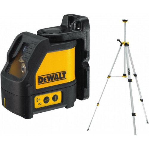 DeWALT DW088KTRI Samonivelační křížový laser se stativem, červený