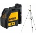 DeWALT DW088KTRI Samonivelační křížový laser se stativem, červený