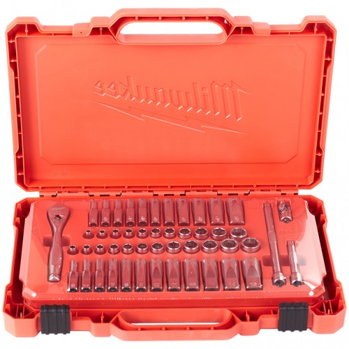 Milwaukee 4932464944 Sada ráčny 1/4 a metrických a palcových nástrčných klíčů (50 ks)