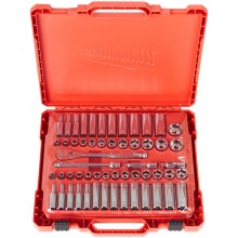 Milwaukee 4932464946 Sada ráčny 3/8 a metrických a coulových nástrčných klíčů 56 ks