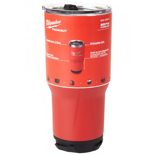 Milwaukee Tumbler Hrnek, červený 887 ml 4932479075
