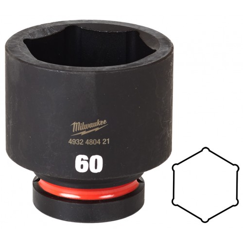 Milwaukee Průmyslové hlavice SHOCKWAVE™ IMPACT DUTY 1” HEX krátké (60 mm) 4932480421