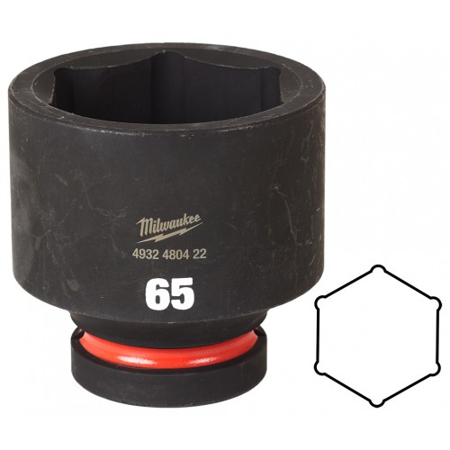 Milwaukee Průmyslové hlavice SHOCKWAVE™ IMPACT DUTY 1” HEX krátké (65 mm) 4932480422