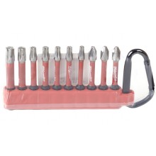 Milwaukee Sada bitů SHOCKWAVE™ IMPACT DUTY s karabinou (10 ks) 4932480941