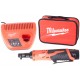 Milwaukee M12 IR-201B Aku ráčnový utahovák (1/4"/12V/1x2,0Ah) Taška 4933441725