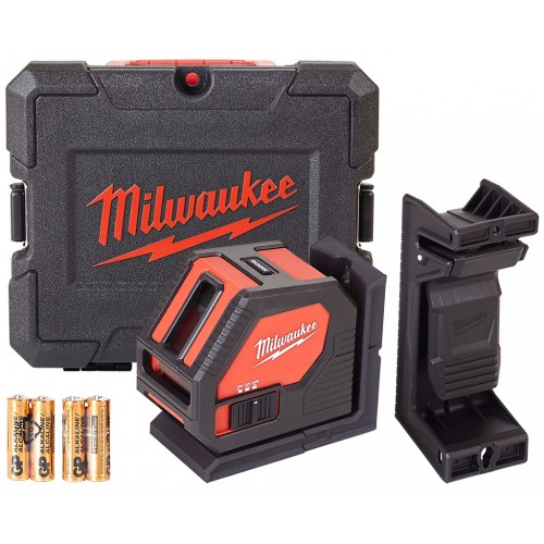 Milwaukee CLL-C Zelený křížový laser na alkalické baterie, kufr 4933478753 Milwaukee CLL-C Zelený křížový laser na alkalické baterie, kufr 4933478753