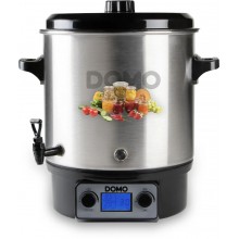 DOMO Zavařovací hrnec nerezový s LCD - 2 otvory - plast kohout (27 l / 2000W) DO42328PC