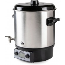 DOMO Zavařovací hrnec nerezový s LCD - 2 otvory - nerez kohout (27 l / 2000W) DO42329PC
