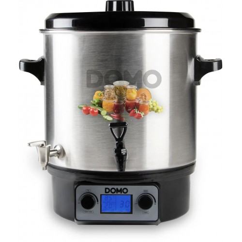 DOMO Zavařovací hrnec nerezový s LCD - 2 otvory - nerez kohout (27 l / 2000W) DO42329PC DOMO Zavařovací hrnec nerezový s LCD - 2 otvory - nerez kohout (27 l / 2000W) DO42329PC