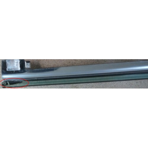 VÝPRODEJ ALCAPLAST GLASS - Rošt pro liniový podlahový žlab 850mm (sklo černé) GL1204-850 PRASKLÝ ROH!!