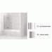 Villeroy & Boch Subway Vanová zástěna 90x150, panty vlevo, chrom satin