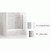 Villeroy & Boch Subway Vanová zástěna 90x150, panty vpravo, vč. VILBOclear, chrom satin