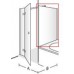 Villeroy & Boch Subway Boční díl krátký 100x155, pro kombinaci s otočnými dveřmi, VILBOclear, chrom satin