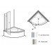Villeroy & Boch Subway Vanová zástěna 140x150, panty vlevo, pochromováno