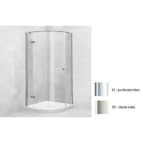 Villeroy & Boch Subway Sprchový kout 100x190, čtvrtkruh, levý, s 1 dveřmi, pochromováno