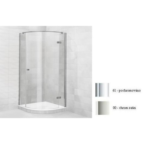 Villeroy & Boch Subway Sprchový kout 100x190, čtvrtkruh, pravý, s 1 dveřmi, pochromováno