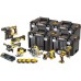 DeWALT DCK865P4T Aku Kombo sada nářadí 18 V - 8 druhů nářadí, 4x aku 5,0 Ah, 4x kufr