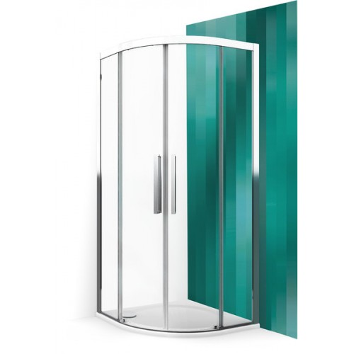 ROLTECHNIK Čtvrtkruhový sprchový kout s dvoudílnými posuvnými dveřmi ECR2N/1000 černý elox/transparent 561-1000000-05-02