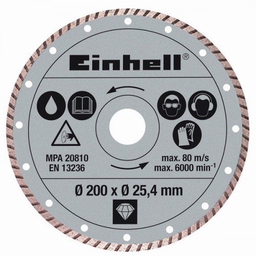 EINHELL Diamantový kotouč TURBO 200x25,4 mm k řezačkám TPR 200/2, RT-SC 560 U 4301175