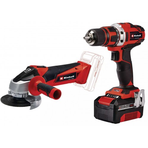Einhell TE-TK 18/2 Li Kit (CD+AG) Set nářadí Aku šroubovák + Aku úhlová bruska 4257240 Einhell TE-TK 18/2 Li Kit (CD+AG) Set nářadí Aku šroubovák + Aku úhlová bruska 4257240