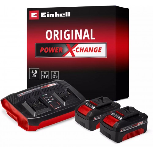 Einhell PXC startovací sada (2x18V/4,0Ah) & Twincharger Starter-Kit 4512112