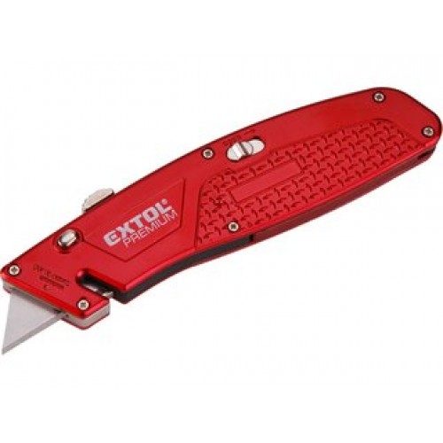 EXTOL nůž s kovovou výstuhou s výměnným břitem, 4ks náhradních břitů 8855002