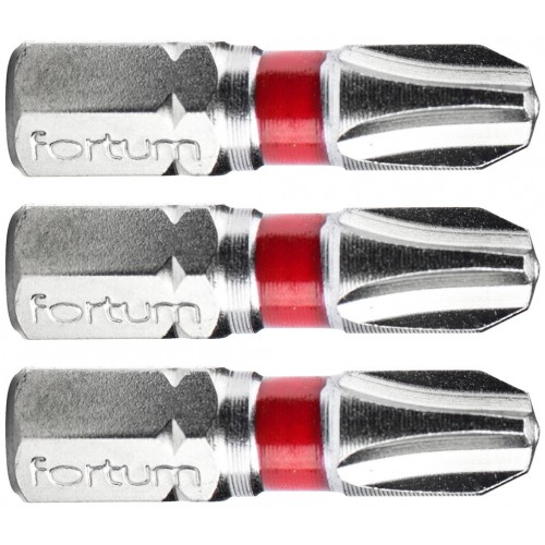 FORTUM-KITO hrot křížový phillips, sada 3ks, PH 3x25mm, S2 4741203 FORTUM-KITO hrot křížový phillips, sada 3ks, PH 3x25mm, S2 4741203