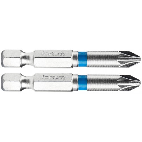 FORTUM-KITO hrot křížový pozidriv, sada 2ks, PZ 2x50mm, S2 4741312 FORTUM-KITO hrot křížový pozidriv, sada 2ks, PZ 2x50mm, S2 4741312