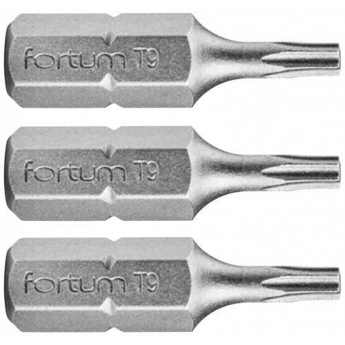 FORTUM-KITO hrot TORX, sada 3ks, T 9x25mm, S2 4741409
