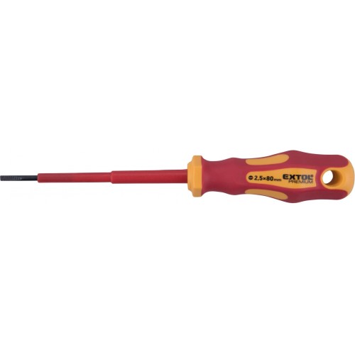 EXTOL PREMIUM šroubovák elektrikářský, (-)2,5x80mm, VDE, CrV 53073 EXTOL PREMIUM šroubovák elektrikářský, (-)2,5x80mm, VDE, CrV 53073