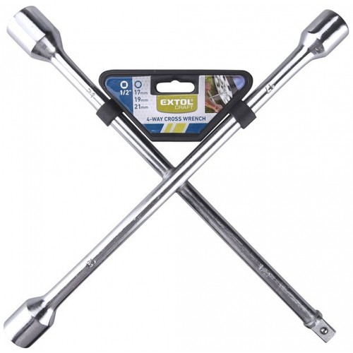 EXTOL CRAFT klíč křížový na kola, 17-19-21mm-1/2" 6651
