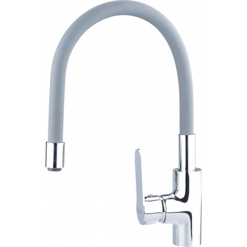 BALLETTO baterie umyvadlová, stojánková s flexibilním ramínkem, 35mm, šedá 81121