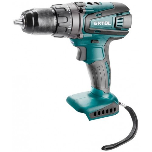 EXTOL INDUSTRIAL Vrtací aku šroubovák s příklepem, 18V Li-ion, bez baterií a nabíječky 8791116