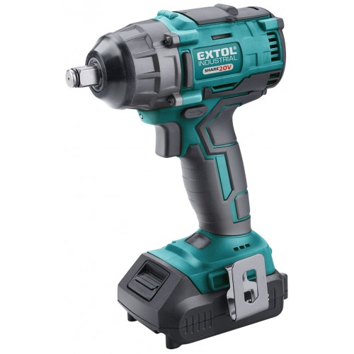 EXTOL INDUSTRIAL utahovák rázový 1/2“ aku SHARE20V,250Nm, BRUSHLESS,20V Li-ion,2000mAh 8791810