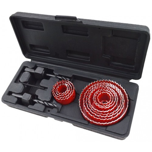 EXTOL PREMIUM vrtáky vykružovací korunkové, 12 průměrů O 19-76mm 8801606