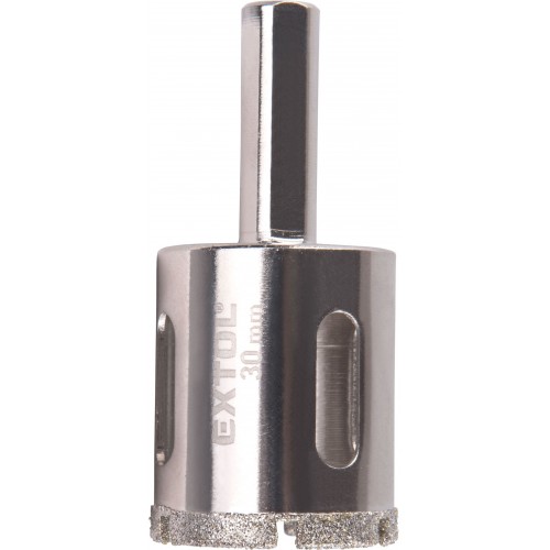 EXTOL PREMIUM korunka vykružovací diamantová na sklo a keramiku, 30mm 8801987 EXTOL PREMIUM korunka vykružovací diamantová na sklo a keramiku, 30mm 8801987