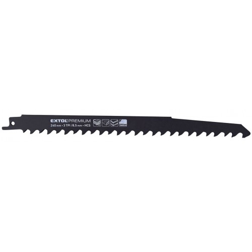 EXTOL PREMIUM plátky do pily ocasky 3ks, 240x19x1,5mm, HCS 8806100 EXTOL PREMIUM plátky do pily ocasky 3ks, 240x19x1,5mm, HCS 8806100