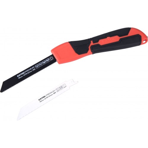 EXTOL PREMIUM pila na dřevo a kov víceúčelová, se 2ks plátků 150mm 8806990