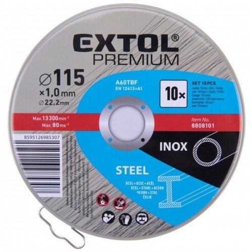 EXTOL PREMIUM kotouč řezný na ocel/nerez, 10ks 8808101