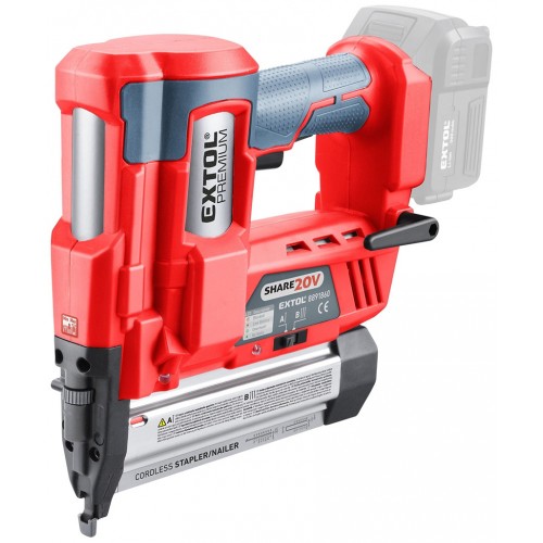 EXTOL PREMIUM hřebíkovačka/sponkovačka aku SHARE20V, 20V Li-ion, bez baterie nabíječky 8891861
