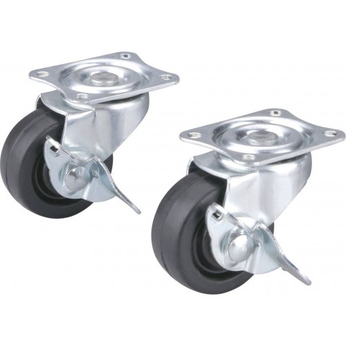 EXTOL CRAFT kolečka otočná z tvrdé pryže s brzdou, sada 2ks, průměr 40mm 956013 EXTOL CRAFT kolečka otočná z tvrdé pryže s brzdou, sada 2ks, průměr 40mm 956013