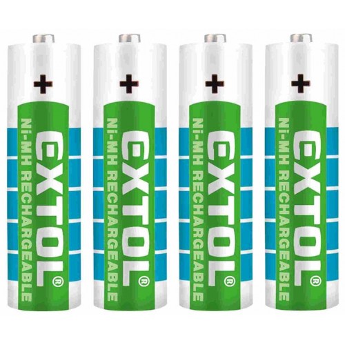 EXTOL ENERGY baterie nabíjecí, 4ks, AA (HR6), 1,2V, 2400mAh, NiMh 42061