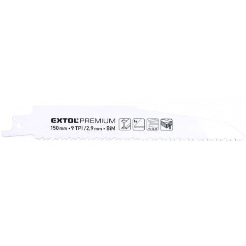 EXTOL PREMIUM plátky do pily ocasky 3ks, 150x22x1,6mm, Bi-metal 8806203