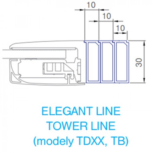ROLTECHNIK nastavovací profil pro TB, 10/1991 mm, brillant P3533