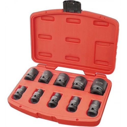 EXTOL PREMIUM hlavice nástrčné rázové, sada 10ks, 1/2", 9-27mm, CrMoV 8818131 EXTOL PREMIUM hlavice nástrčné rázové, sada 10ks, 1/2", 9-27mm, CrMoV 8818131