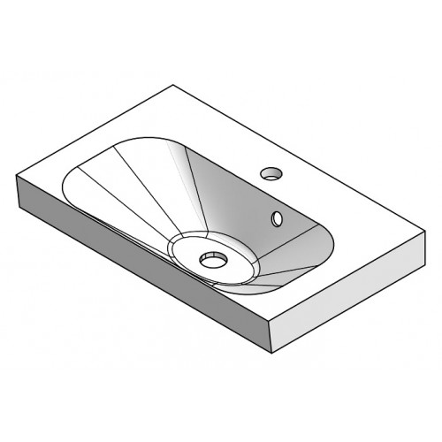SAPHO MELODY FDT-637 JOY umyvadlo 60x37cm, litý mramor, bílé