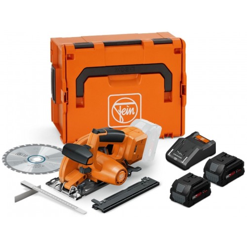 FEIN F-IRON Cut 57 AS Set Kompaktní aku ruční kotoučová pila na kov (18V/2x8,0Ah) L-Boxx 71360462000